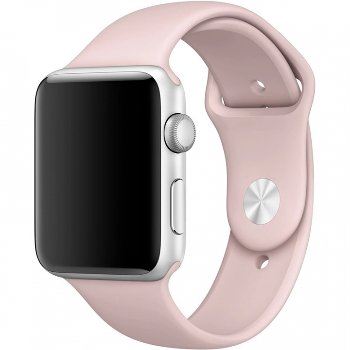 Silikon Klockarmband kompatibelt med Apple Watch, 42/44/45mm, Rosa i gruppen SMARTPHONE & SURFPLATTOR / Träning, hem & fritid / Apple Watch & tillbehör / Tillbehör hos TP E-commerce Nordic AB (38-83403)