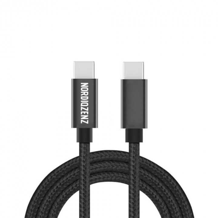 NORDIQZENZ 60W Flätad USB-kabel typ C till typ C, 25 cm i gruppen DATORER & KRINGUTRUSTNING / Datorkablar / USB-kablar / USB-C hos TP E-commerce Nordic AB (38-84466)