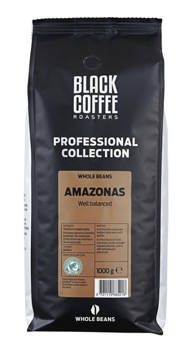 Black Coffee Roasters Hela bönor - Amazonas 1KG i gruppen HEM, HUSHÅLL & TRÄDGÅRD / Hushållsmaskiner / Kaffemaskiner & Tillbehör / Kaffebönor hos TP E-commerce Nordic AB (38-84592)