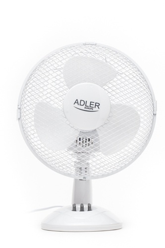Adler AD 7302 bordsfläkt, 60W, 23 cm, vit i gruppen HEM, HUSHÅLL & TRÄDGÅRD / Fläktar & Klimatprodukter / Bordsfläktar hos TP E-commerce Nordic AB (38-84695)