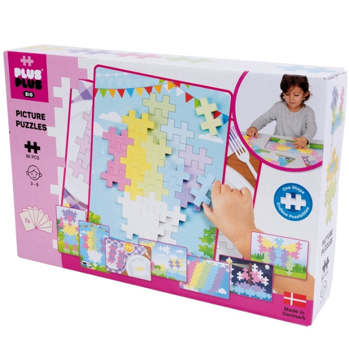 Plus-Plus Big Picture Puzzel Pastel/60 p i gruppen LEKSAKER, BARN- & BABYPRODUKTER / Leksaker / Byggleksaker / Byggklossar & övriga byggleksaker hos TP E-commerce Nordic AB (38-87972)