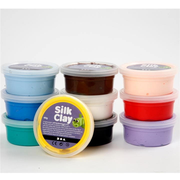 Silk Clay Mixade Färger Basic 1 10x40g i gruppen LEKSAKER, BARN- & BABYPRODUKTER / Leksaker / Pyssel hos TP E-commerce Nordic AB (38-90235)