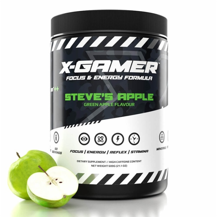 X-GAMER X-Shotz Steve\'s Apple 600g i gruppen DATORER & KRINGUTRUSTNING / Gaming / Energidryck för Gamers hos TP E-commerce Nordic AB (38-91537)