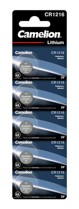 Camelion CR1216/3V, knappcellsbatteri, litium, 5-pack i gruppen HEMELEKTRONIK / Batterier & Laddare / Batterier / Knappcell hos TP E-commerce Nordic AB (38-92000)