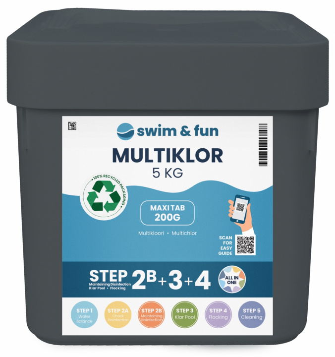 MultiKlor Maxi tab 200g 5 kg i gruppen HEM, HUSHÅLL & TRÄDGÅRD / Trädgårdsprodukter / Pool & Pooltillbehör / Poolkem hos TP E-commerce Nordic AB (38-95672)