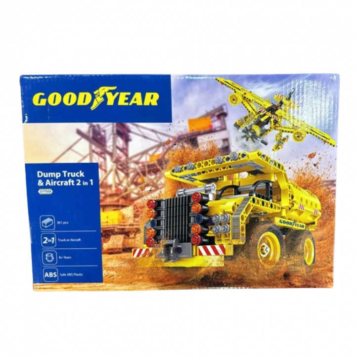 Goodyear licenced Lego - 2 i 1 - Dumper och Flygplan i gruppen LEKSAKER, BARN- & BABYPRODUKTER / Leksaker / Byggleksaker / Lego hos TP E-commerce Nordic AB (38-97627)