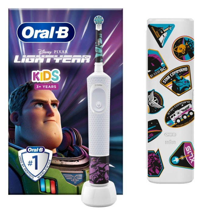  Oral-B Kids Vitality 100 Eltandborste - Buzz Lightyear + Resefodral i gruppen SKÖNHET & HÄLSA / Munvård / Eltandborstar hos TP E-commerce Nordic AB (38-97642)