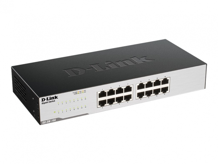 D-Link GO-SW-16G Switch 16-port Gigabit i gruppen DATORER & KRINGUTRUSTNING / Nätverk / Switchar / 10/100/1000Mbps hos TP E-commerce Nordic AB (38-98263)