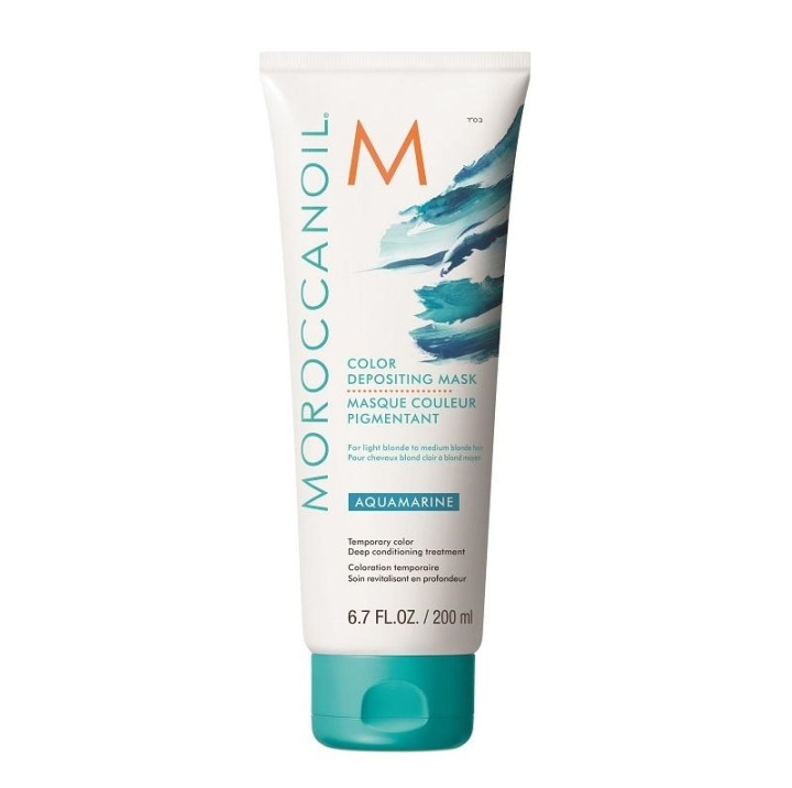 Moroccanoil Color Depositing Mask Aquamarine 200ml i gruppen SKÖNHET & HÄLSA / Hår & Styling / Hårvårdsprodukter / Hårfärg / Hårfärg & Färgbomb hos TP E-commerce Nordic AB (A12284)