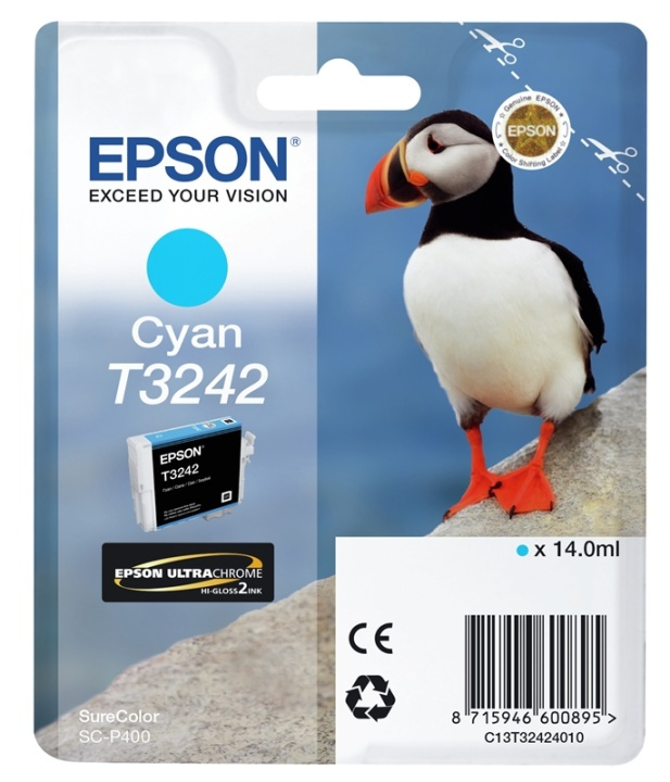 Epson SureColor T3242 Cyan i gruppen DATORER & KRINGUTRUSTNING / Skrivare & Tillbehör / Bläck & Toner / Bläckpatroner / Epson hos TP E-commerce Nordic AB (A14143)