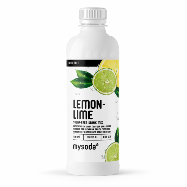 Mysoda Lemon-Lime Sugar Free 500 ml - Ger 8L dryck i gruppen HEM, HUSHÅLL & TRÄDGÅRD / Hushållsmaskiner / Vatten & Juice / Kolsyremaskiner / Smaker hos TP E-commerce Nordic AB (A22687)