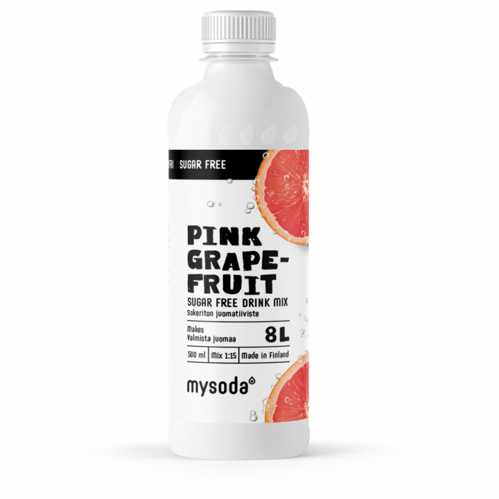 Mysoda Pink Grapefruit Sugar Free 500 ml - Ger 8L dryck i gruppen HEM, HUSHÅLL & TRÄDGÅRD / Hushållsmaskiner / Vatten & Juice / Kolsyremaskiner / Smaker hos TP E-commerce Nordic AB (A22692)