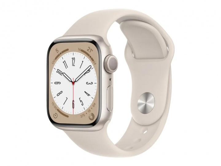 Apple Watch Series 8 41mm Starlight/Aluminium with Starlight Sportband GPS + Cellular i gruppen SMARTPHONE & SURFPLATTOR / Träning, hem & fritid / Apple Watch & tillbehör / Apple Watch hos TP E-commerce Nordic AB (A22765)