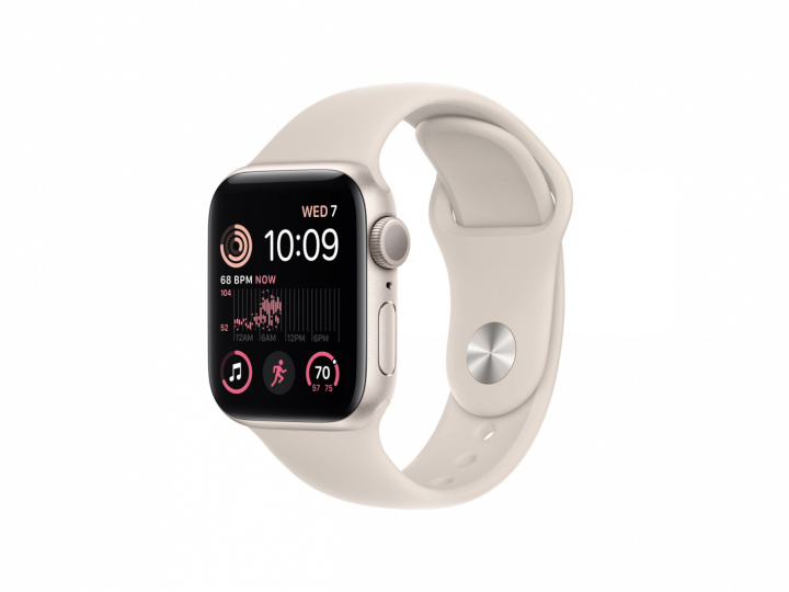 Apple Watch SE (2022) 40mm Starlight Aluminium with Starlight Sportband GPS i gruppen SMARTPHONE & SURFPLATTOR / Träning, hem & fritid / Apple Watch & tillbehör / Apple Watch hos TP E-commerce Nordic AB (A22767)