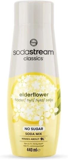 SodaStream Elderflower No Sugar 440ml, Ger ca 9 liter färdig dryck i gruppen HEM, HUSHÅLL & TRÄDGÅRD / Hushållsmaskiner / Vatten & Juice / Kolsyremaskiner / Smaker hos TP E-commerce Nordic AB (A22814)