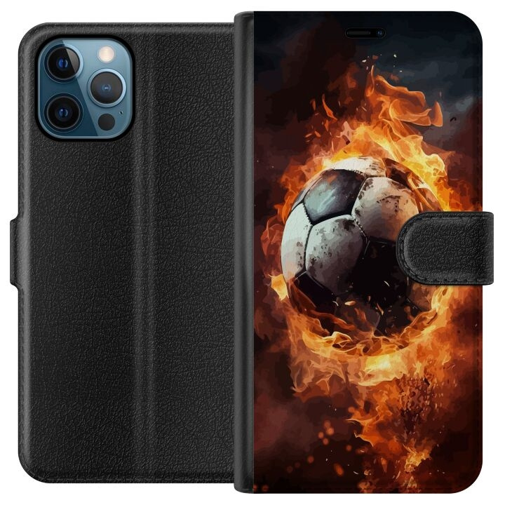 Plånboksfodral till Apple iPhone 12 Pro med Fotboll motiv i gruppen SMARTPHONE & SURFPLATTOR / Mobilskydd / Apple / iPhone 12/12 Pro hos TP E-commerce Nordic AB (A50291)