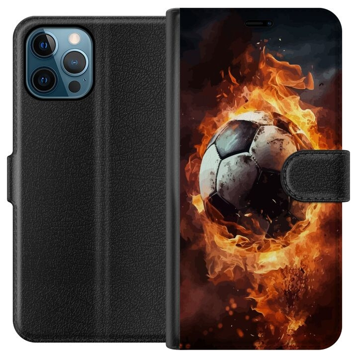 Plånboksfodral till Apple iPhone 12 Pro Max med Fotboll motiv i gruppen SMARTPHONE & SURFPLATTOR / Mobilskydd / Apple / iPhone 12 Pro Max hos TP E-commerce Nordic AB (A50345)