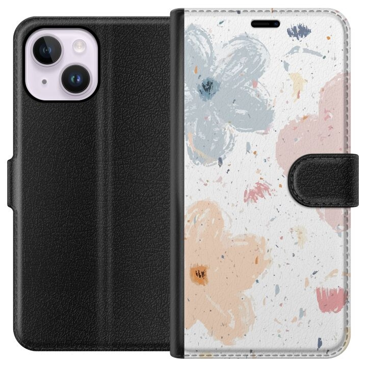 Plånboksfodral till Apple iPhone 14 Plus med Blommor motiv i gruppen SMARTPHONE & SURFPLATTOR / Mobilskydd / Apple / iPhone 14 hos TP E-commerce Nordic AB (A50714)