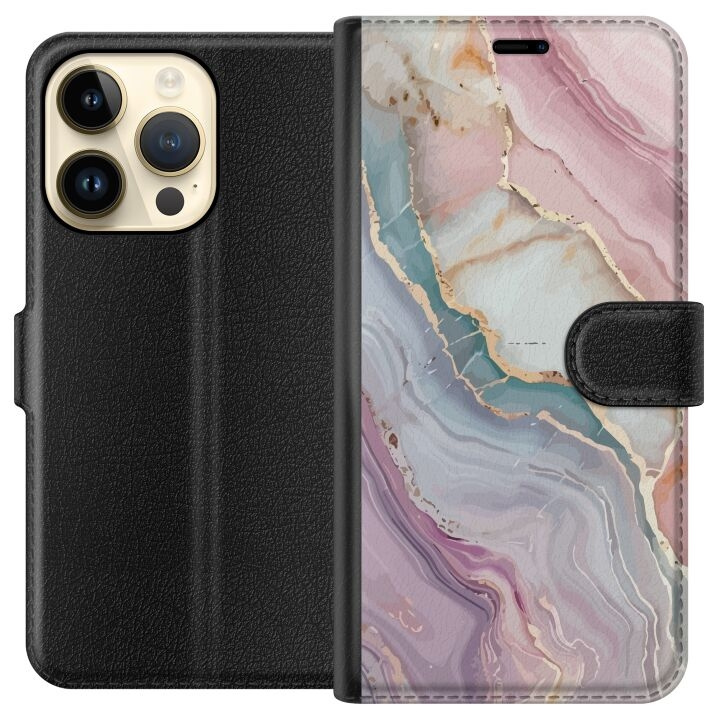 Plånboksfodral till Apple iPhone 15 Pro med Marmor motiv i gruppen SMARTPHONE & SURFPLATTOR / Mobilskydd / Apple / iPhone 15 hos TP E-commerce Nordic AB (A50886)