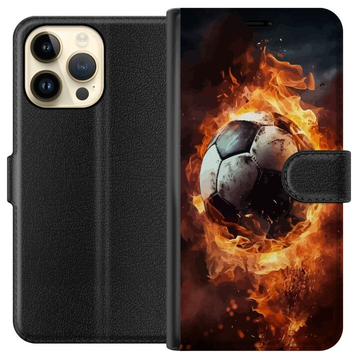 Plånboksfodral till Apple iPhone 15 Pro Max med Fotboll motiv i gruppen SMARTPHONE & SURFPLATTOR / Mobilskydd / Apple / iPhone 15 hos TP E-commerce Nordic AB (A50993)