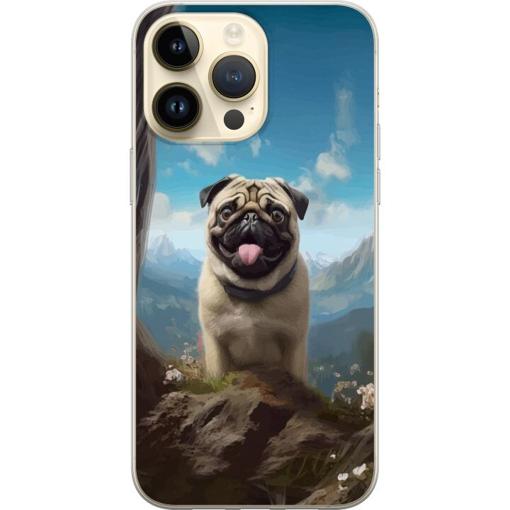 Mobilskal till Apple iPhone 15 Pro Max med Glad Hund motiv i gruppen SMARTPHONE & SURFPLATTOR / Mobilskydd / Apple / iPhone 15 hos TP E-commerce Nordic AB (A51017)