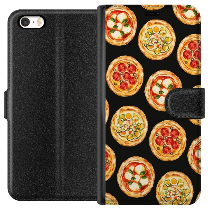 Plånboksfodral till Apple iPhone 5 med Pizza motiv i gruppen SMARTPHONE & SURFPLATTOR / Mobilskydd / Apple / iPhone 5/5S/SE hos TP E-commerce Nordic AB (A51093)