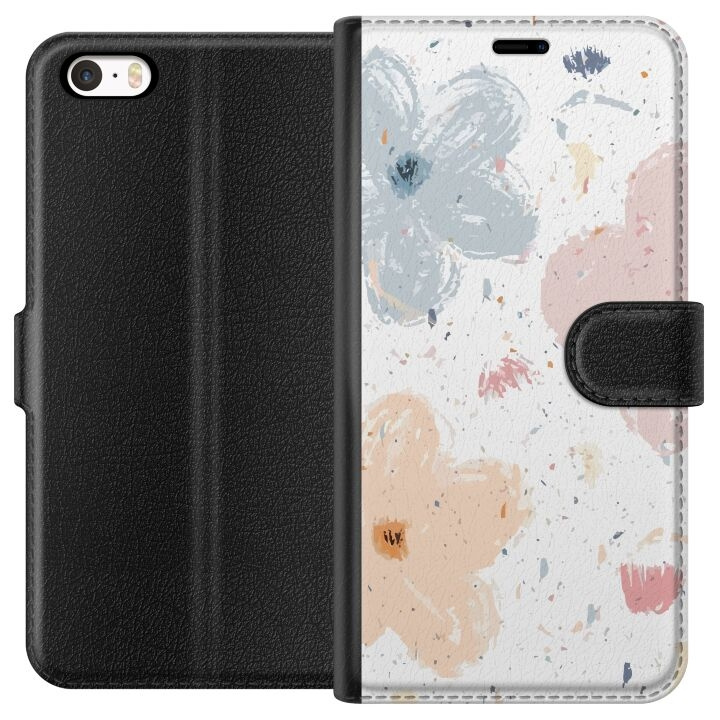 Plånboksfodral till Apple iPhone 5s med Blommor motiv i gruppen SMARTPHONE & SURFPLATTOR / Mobilskydd / Apple / iPhone 5/5S/SE hos TP E-commerce Nordic AB (A51173)