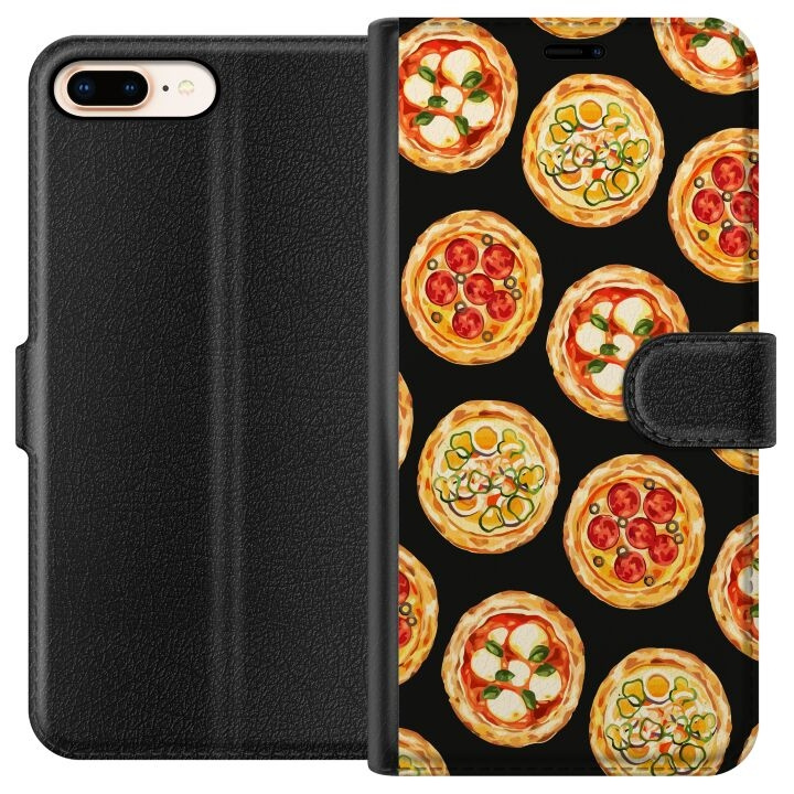 Plånboksfodral till Apple iPhone 7 Plus med Pizza motiv i gruppen SMARTPHONE & SURFPLATTOR / Mobilskydd / Apple / iPhone 7 Plus hos TP E-commerce Nordic AB (A51444)