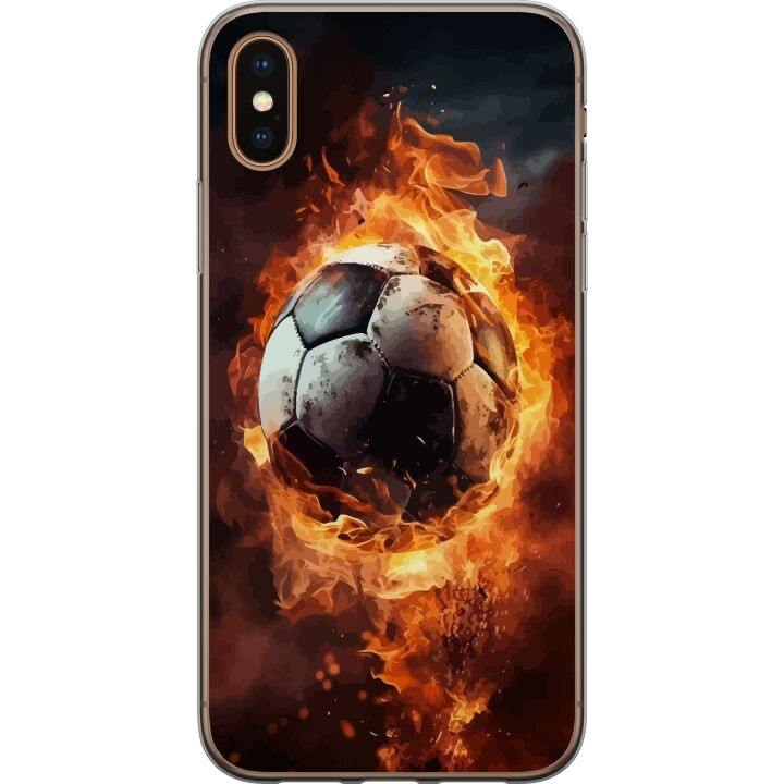 Mobilskal till Apple iPhone XS Max med Fotboll motiv i gruppen SMARTPHONE & SURFPLATTOR / Mobilskydd / Apple / iPhone XS Max hos TP E-commerce Nordic AB (A51965)