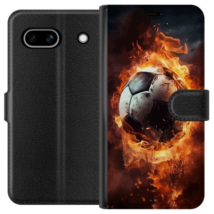 Plånboksfodral till Google Pixel 7a med Fotboll motiv i gruppen SMARTPHONE & SURFPLATTOR / Mobilskydd / Google hos TP E-commerce Nordic AB (A52235)