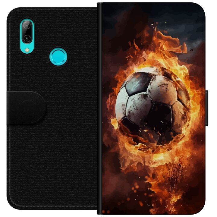 Plånboksfodral till Huawei P smart 2019 med Fotboll motiv i gruppen SMARTPHONE & SURFPLATTOR / Mobilskydd / Huawei/Honor hos TP E-commerce Nordic AB (A52748)