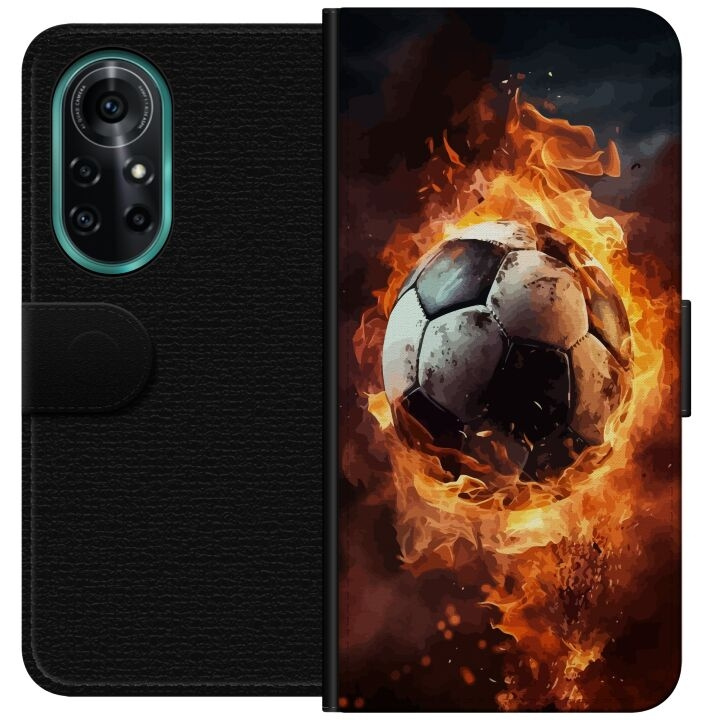 Plånboksfodral till Huawei nova 8 Pro med Fotboll motiv i gruppen SMARTPHONE & SURFPLATTOR / Mobilskydd / Huawei/Honor hos TP E-commerce Nordic AB (A52964)