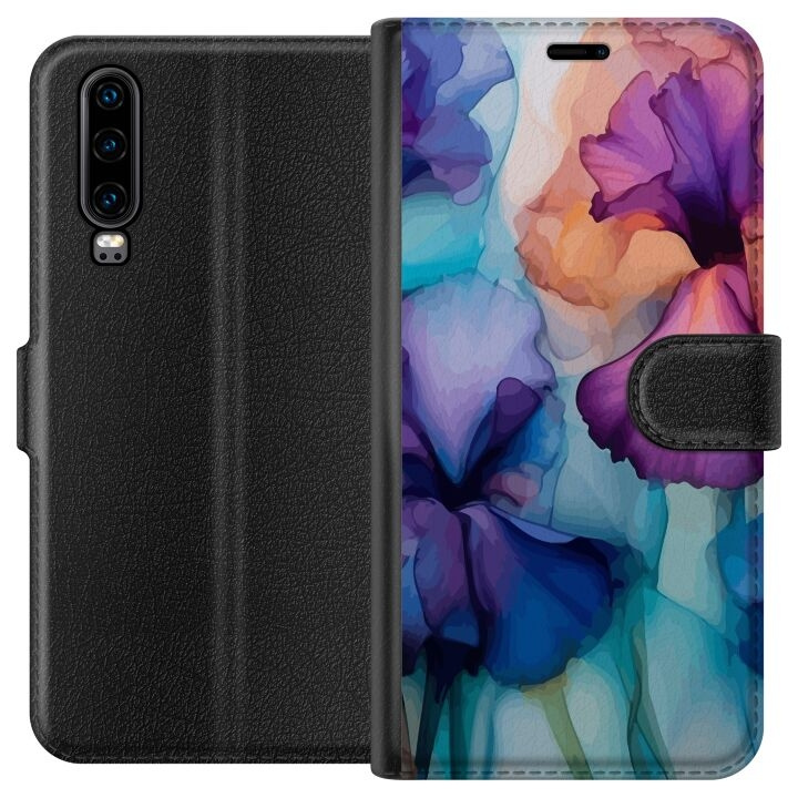 Plånboksfodral till Huawei P30 med Magiska blommor motiv i gruppen SMARTPHONE & SURFPLATTOR / Mobilskydd / Huawei/Honor hos TP E-commerce Nordic AB (A53162)