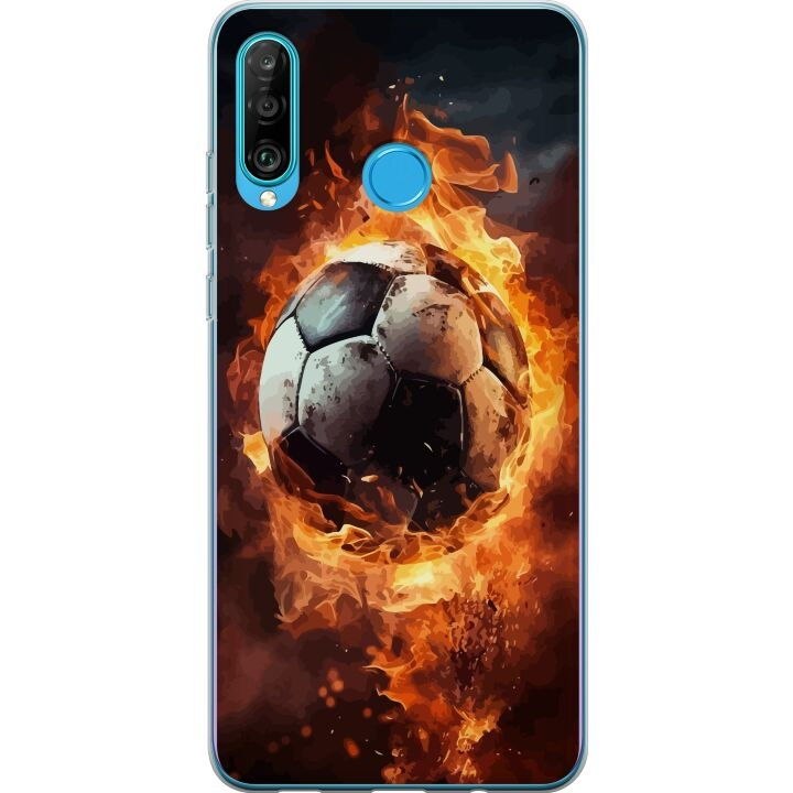 Mobilskal till Huawei P30 lite med Fotboll motiv i gruppen SMARTPHONE & SURFPLATTOR / Mobilskydd / Huawei/Honor hos TP E-commerce Nordic AB (A53261)