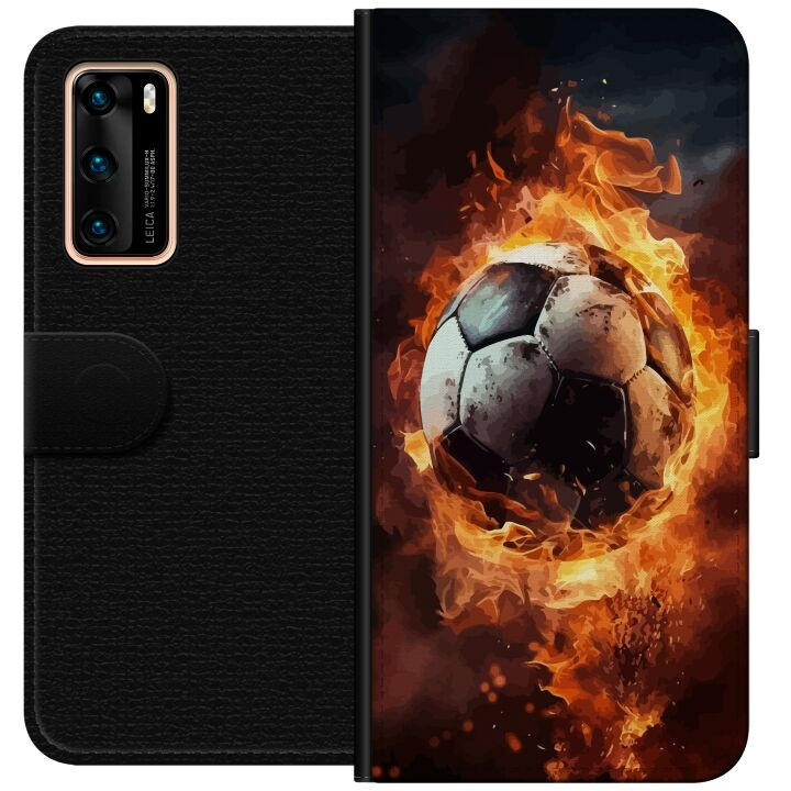 Plånboksfodral till Huawei P40 med Fotboll motiv i gruppen SMARTPHONE & SURFPLATTOR / Mobilskydd / Huawei/Honor hos TP E-commerce Nordic AB (A53342)