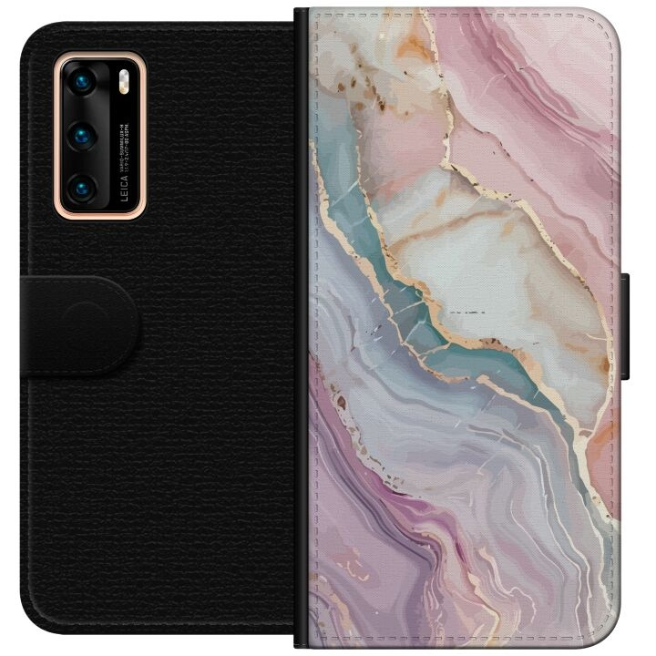 Plånboksfodral till Huawei P40 med Marmor motiv i gruppen SMARTPHONE & SURFPLATTOR / Mobilskydd / Huawei/Honor hos TP E-commerce Nordic AB (A53343)