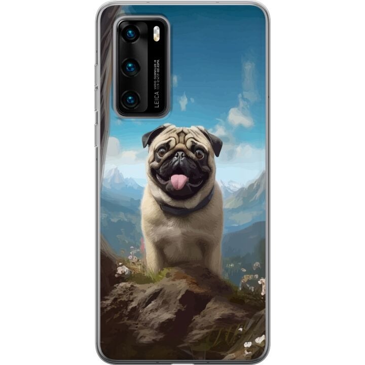 Mobilskal till Huawei P40 med Glad Hund motiv i gruppen SMARTPHONE & SURFPLATTOR / Mobilskydd / Huawei/Honor hos TP E-commerce Nordic AB (A53366)