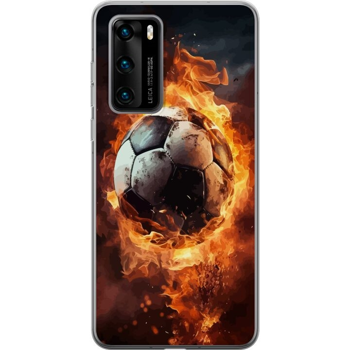 Mobilskal till Huawei P40 med Fotboll motiv i gruppen SMARTPHONE & SURFPLATTOR / Mobilskydd / Huawei/Honor hos TP E-commerce Nordic AB (A53369)