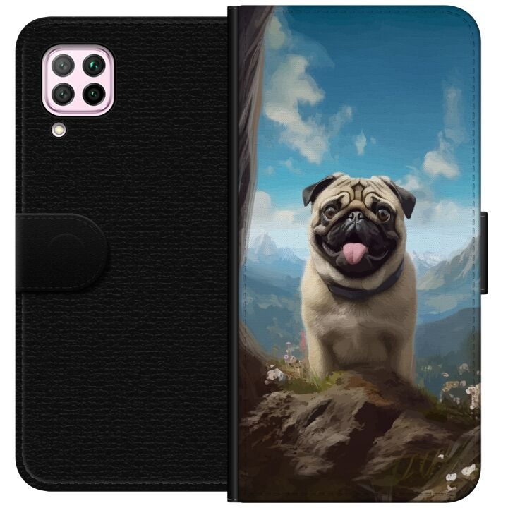 Plånboksfodral till Huawei P40 lite med Glad Hund motiv i gruppen SMARTPHONE & SURFPLATTOR / Mobilskydd / Huawei/Honor hos TP E-commerce Nordic AB (A53393)