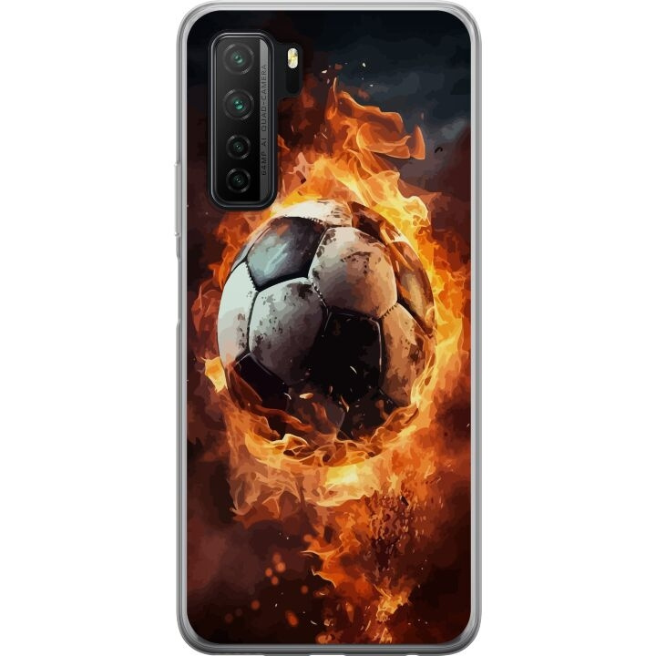 Mobilskal till Huawei P40 lite 5G med Fotboll motiv i gruppen SMARTPHONE & SURFPLATTOR / Mobilskydd / Huawei/Honor hos TP E-commerce Nordic AB (A53450)