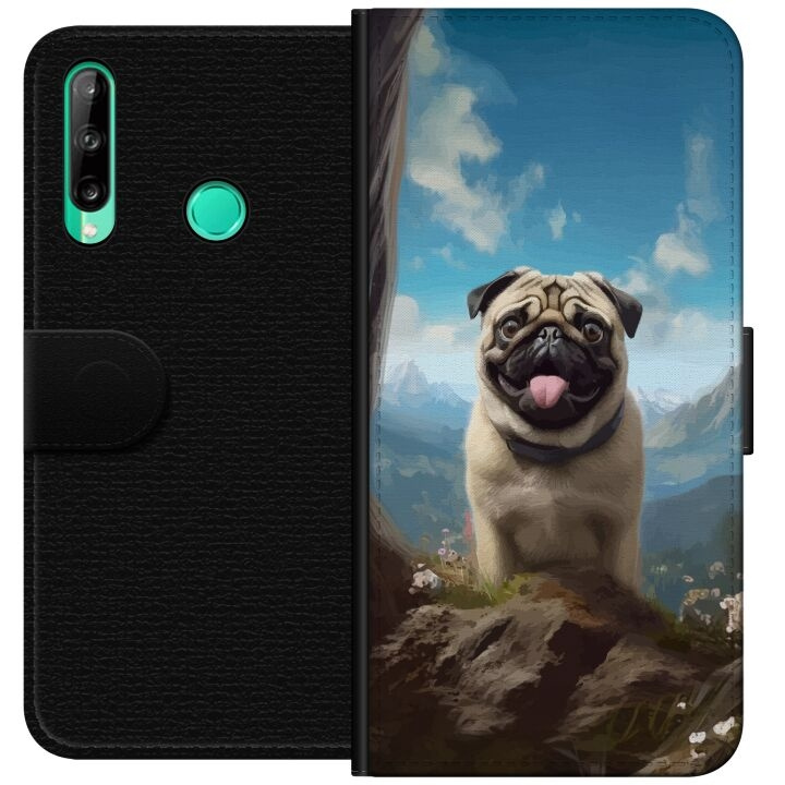 Plånboksfodral till Huawei P40 lite E med Glad Hund motiv i gruppen SMARTPHONE & SURFPLATTOR / Mobilskydd / Huawei/Honor hos TP E-commerce Nordic AB (A53474)