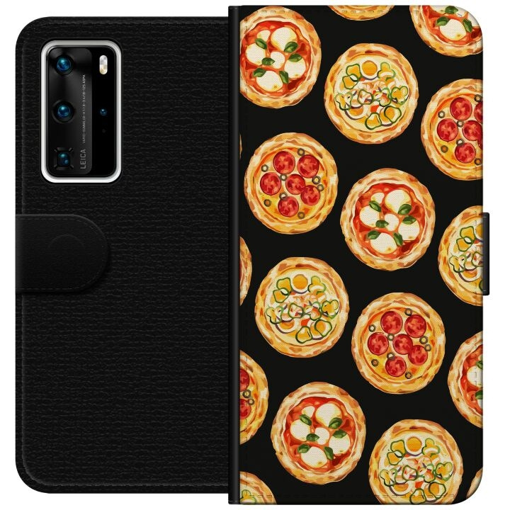 Plånboksfodral till Huawei P40 Pro med Pizza motiv i gruppen SMARTPHONE & SURFPLATTOR / Mobilskydd / Huawei/Honor hos TP E-commerce Nordic AB (A53523)