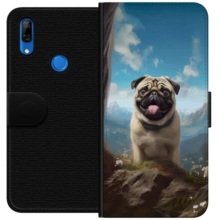 Plånboksfodral till Huawei P Smart Z med Glad Hund motiv i gruppen SMARTPHONE & SURFPLATTOR / Mobilskydd / Huawei/Honor hos TP E-commerce Nordic AB (A53662)