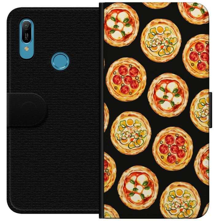 Plånboksfodral till Huawei Y6 (2019) med Pizza motiv i gruppen SMARTPHONE & SURFPLATTOR / Mobilskydd / Huawei/Honor hos TP E-commerce Nordic AB (A53790)