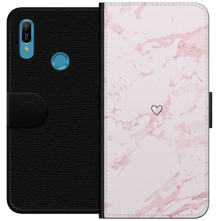 Plånboksfodral till Huawei Y6 (2019) med Rosa Hjärta motiv i gruppen SMARTPHONE & SURFPLATTOR / Mobilskydd / Huawei/Honor hos TP E-commerce Nordic AB (A53800)