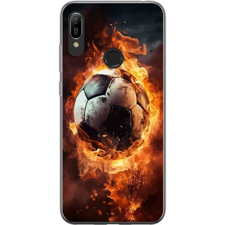 Mobilskal till Huawei Y6 (2019) med Fotboll motiv i gruppen SMARTPHONE & SURFPLATTOR / Mobilskydd / Huawei/Honor hos TP E-commerce Nordic AB (A53824)