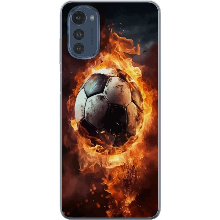 Mobilskal till Motorola Moto E32s med Fotboll motiv i gruppen SMARTPHONE & SURFPLATTOR / Mobilskydd / Motorola hos TP E-commerce Nordic AB (A54281)