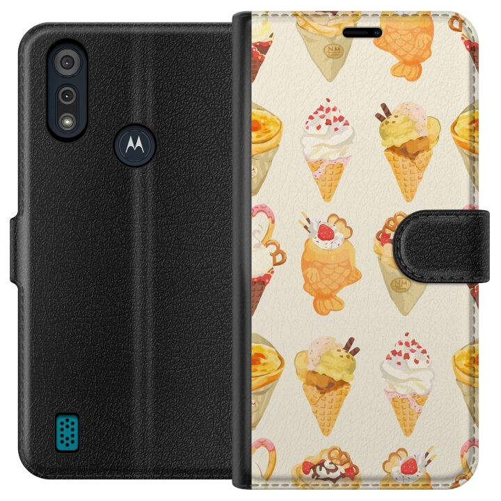 Plånboksfodral till Motorola Moto E6i med Glassigt motiv i gruppen SMARTPHONE & SURFPLATTOR / Mobilskydd / Motorola hos TP E-commerce Nordic AB (A54325)