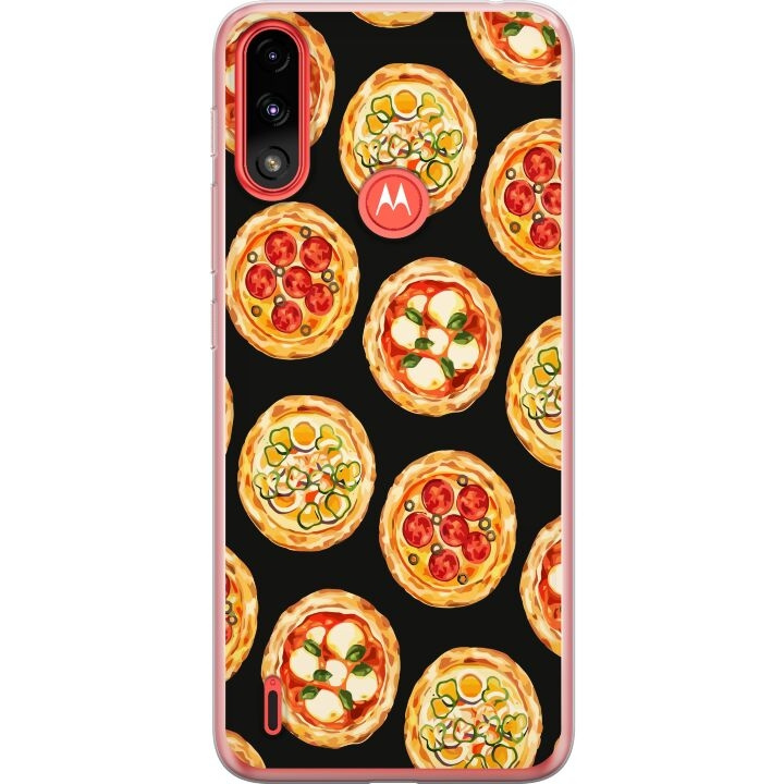 Mobilskal till Motorola Moto E7 Power med Pizza motiv i gruppen SMARTPHONE & SURFPLATTOR / Mobilskydd / Motorola hos TP E-commerce Nordic AB (A54462)