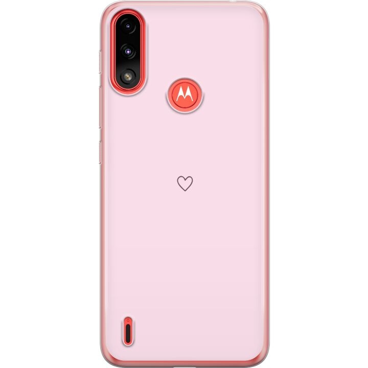 Mobilskal till Motorola Moto E7 Power med Hjärta motiv i gruppen SMARTPHONE & SURFPLATTOR / Mobilskydd / Motorola hos TP E-commerce Nordic AB (A54468)